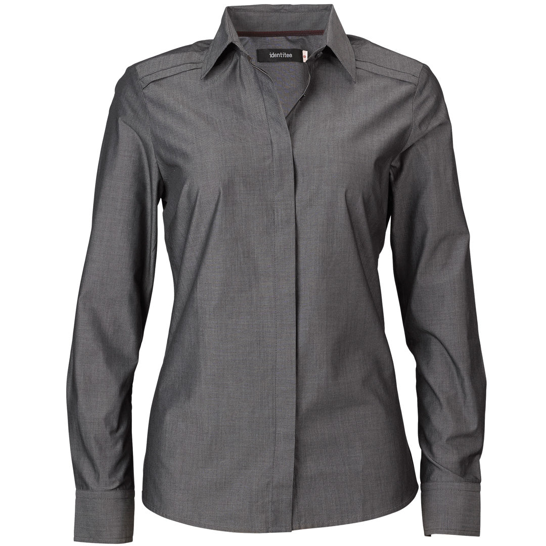 House of Uniforms The Felix Shirt | Ladies | 3/4 & Long Sleeve Identitee Graphite