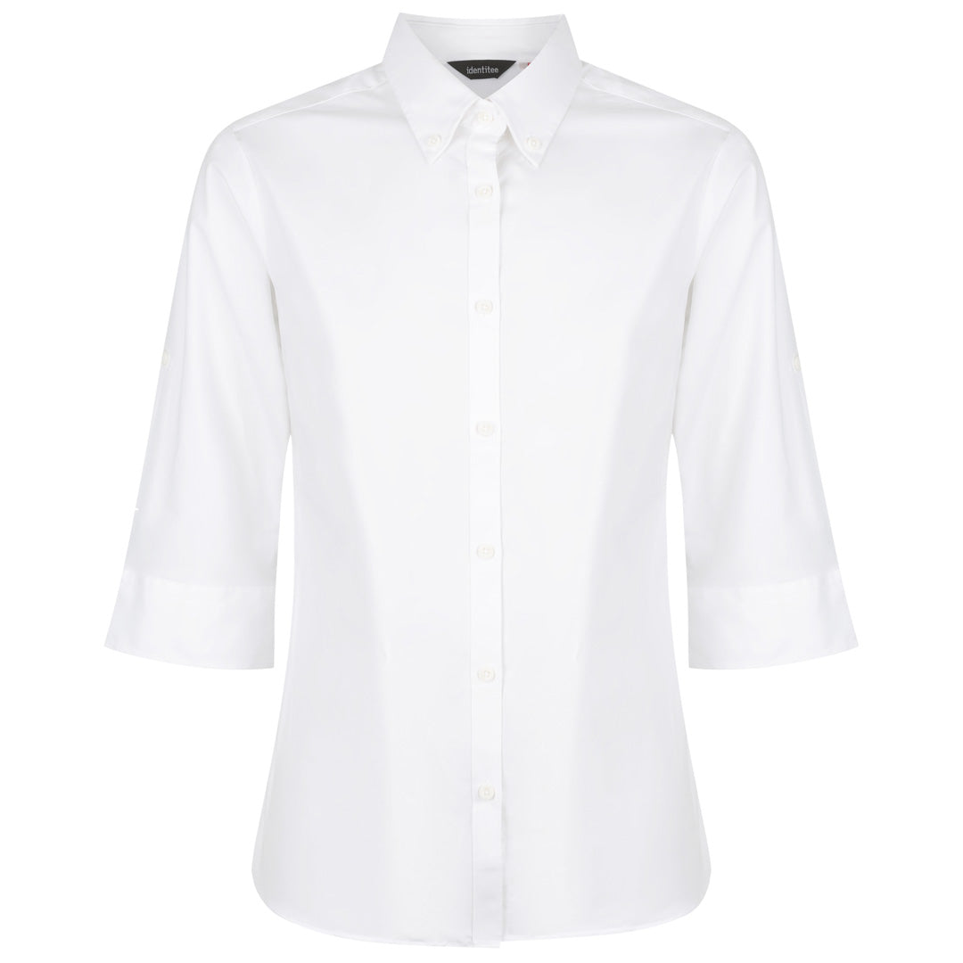 House of Uniforms The Baxter Shirt | Ladies | 3/4 & Long Sleeve Identitee White