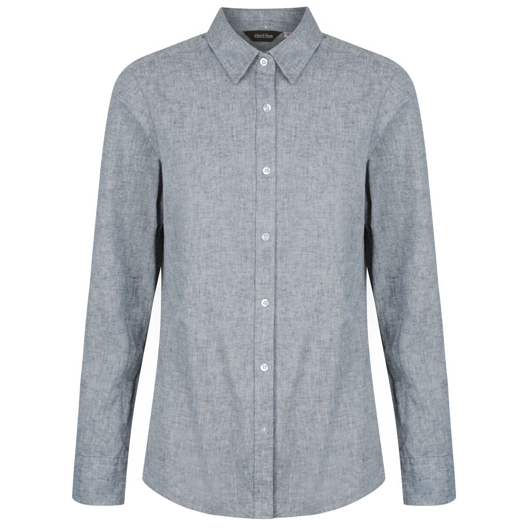 House of Uniforms The Floyd Shirt | Ladies | Long Sleeve Identitee French Blue