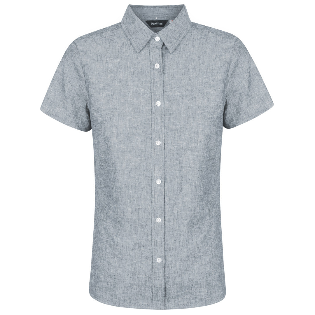 House of Uniforms The Floyd Shirt | Ladies | Short Sleeve Identitee French Blue