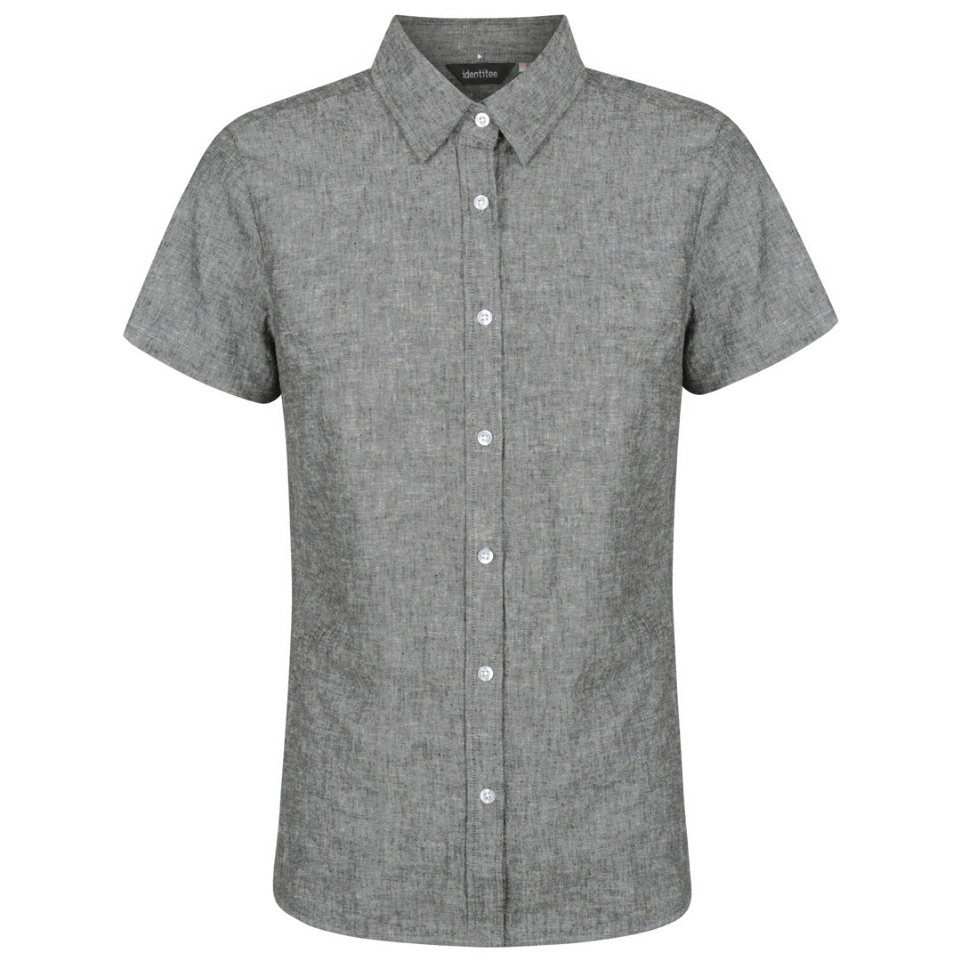 House of Uniforms The Floyd Shirt | Ladies | Short Sleeve Identitee Smoke Grey
