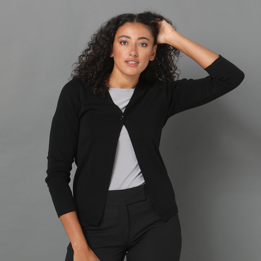 House of Uniforms The Single Button Cardigan | Ladies | Long Sleeve LSJ Collection