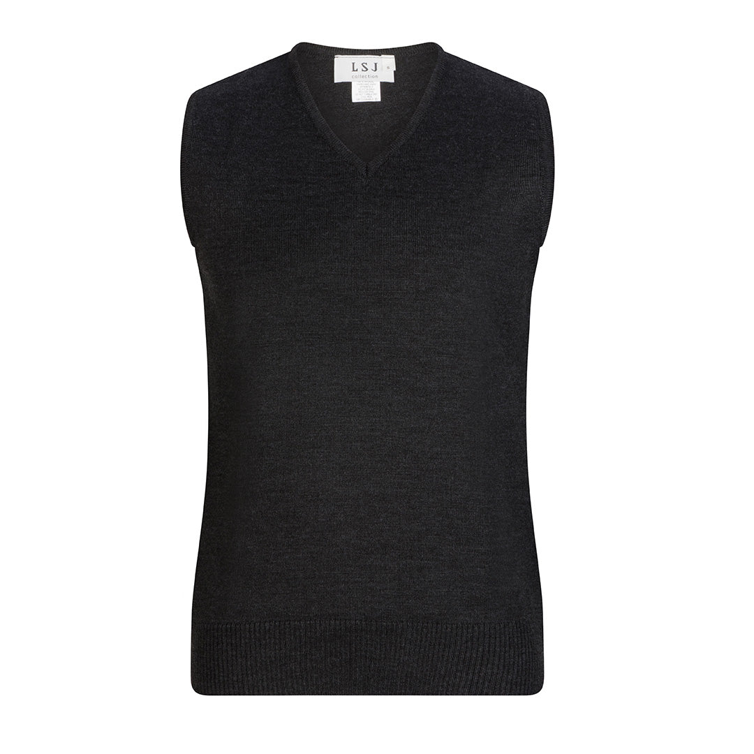 House of Uniforms The V Neck Vest | Mens LSJ Collection Charcoal