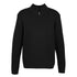 House of Uniforms The Wool-rich Zip Collar Jumper | Mens Biz Collection Black