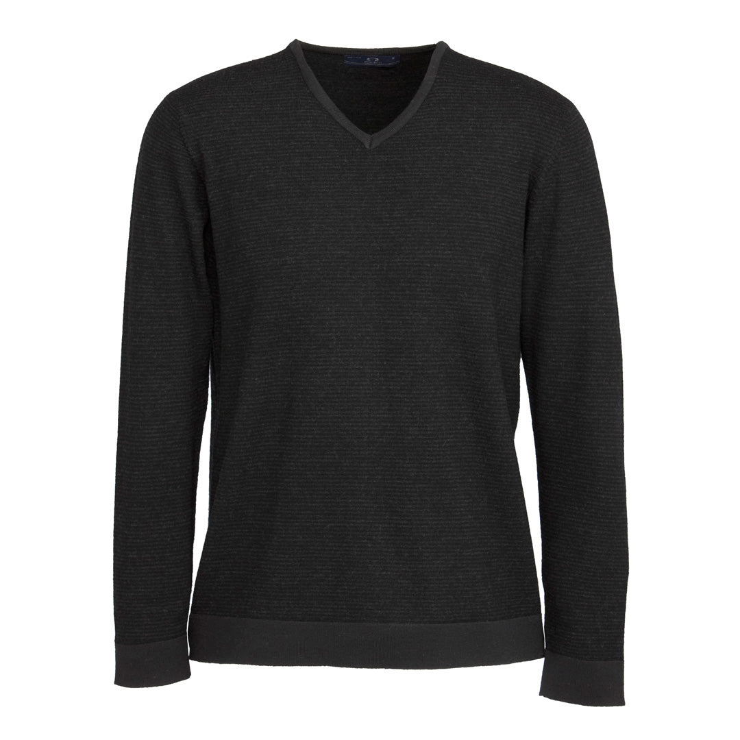 House of Uniforms The Origin Knit | Mens | Jumper Biz Collection Black/Charcoal
