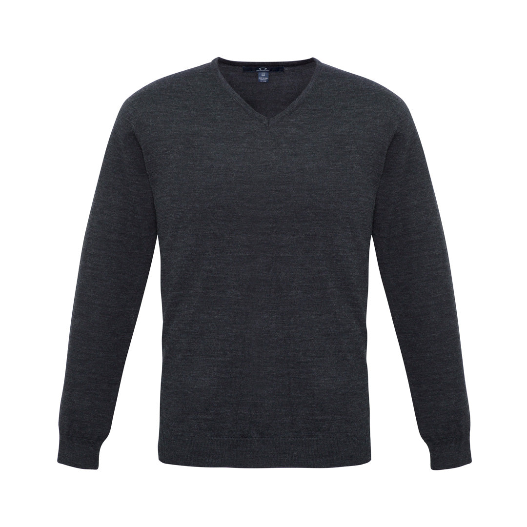 House of Uniforms The Milano Knit | Mens | Jumper Biz Collection Charcoal