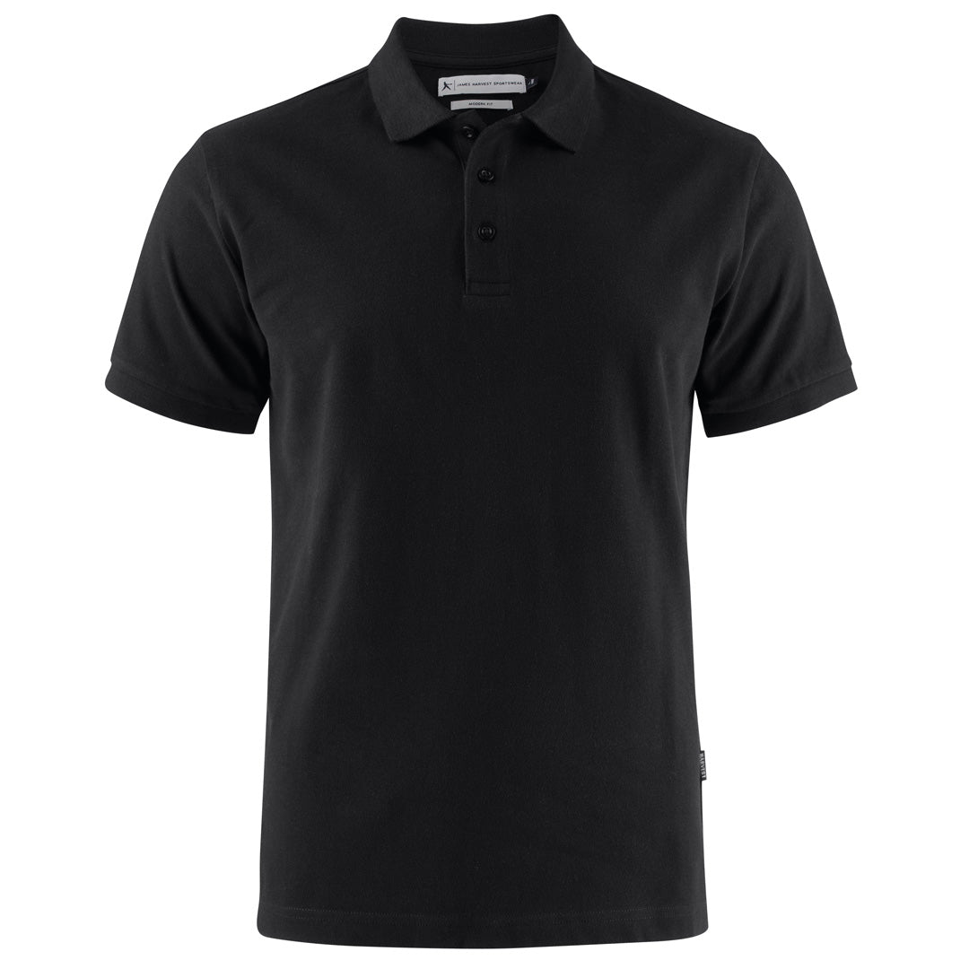House of Uniforms The Neptune Polo | Mens | Modern Fit James Harvest Black