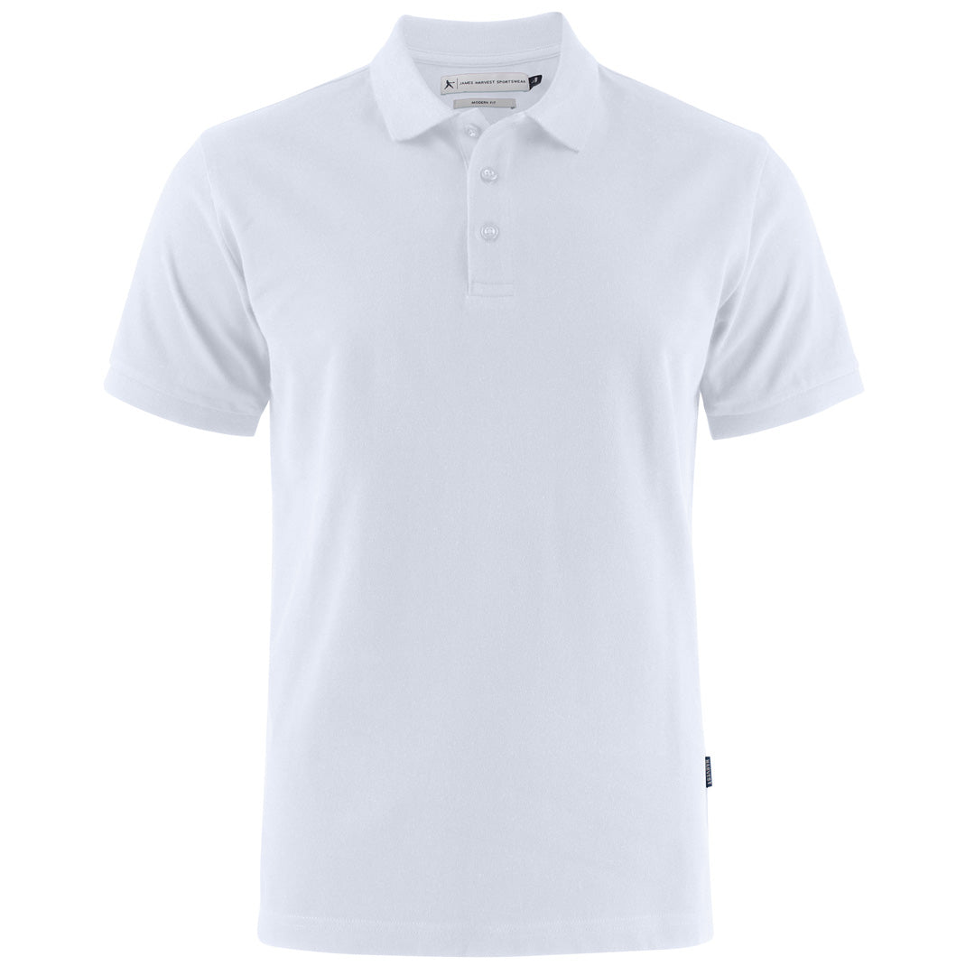 House of Uniforms The Neptune Polo | Mens | Modern Fit James Harvest White