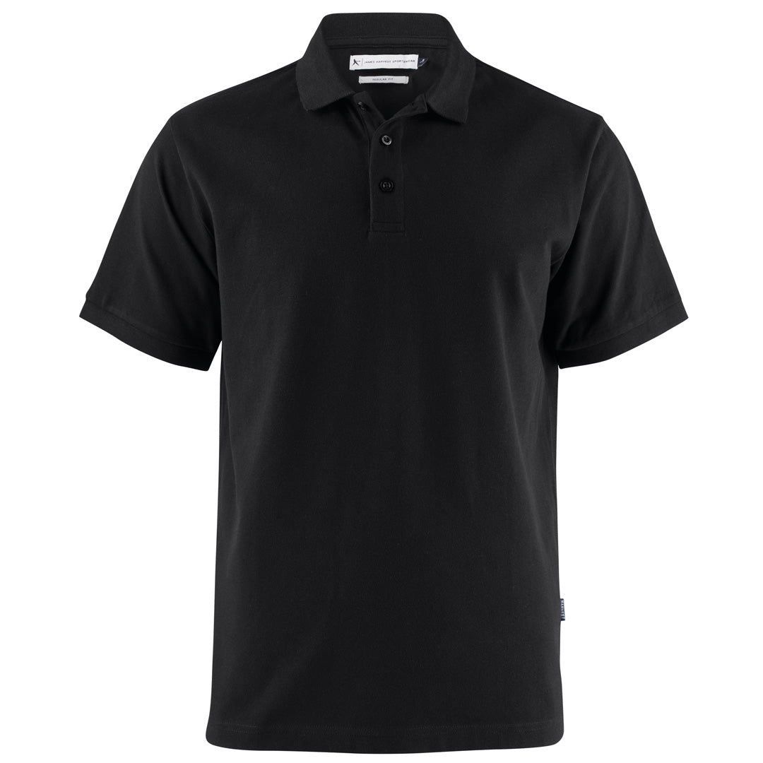 House of Uniforms The Neptune Polo | Mens | Regular Fit James Harvest Black