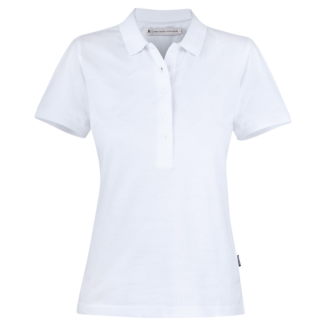 House of Uniforms The Neptune Polo | Ladies | Short Sleeve James Harvest White