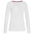 House of Uniforms The Claire V Neck Tee | Long Sleeve | Ladies Stedman White