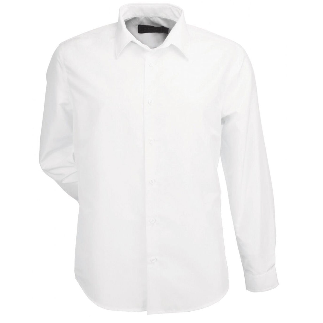 House of Uniforms The Candidate Shirt | Mens | Long Sleeve Stencil White