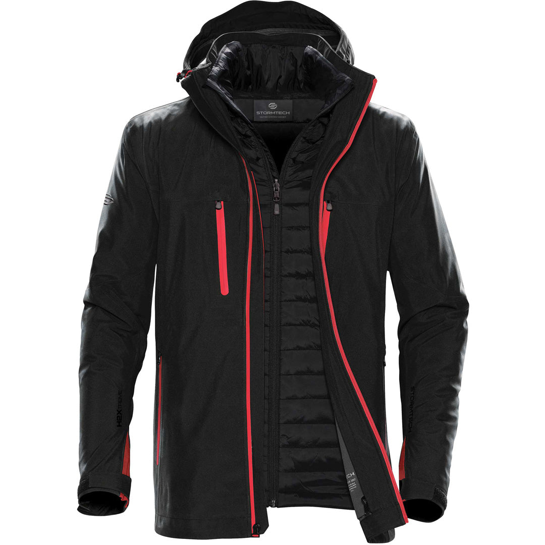 House of Uniforms The Matrix System Jacket | Mens Stormtech Black/Red