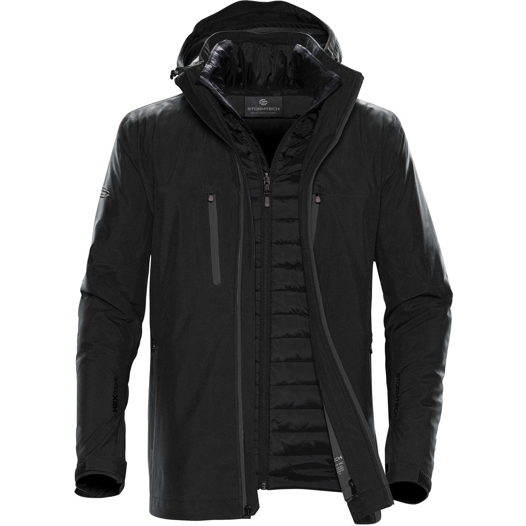House of Uniforms The Matrix System Jacket | Mens Stormtech Black/Grey