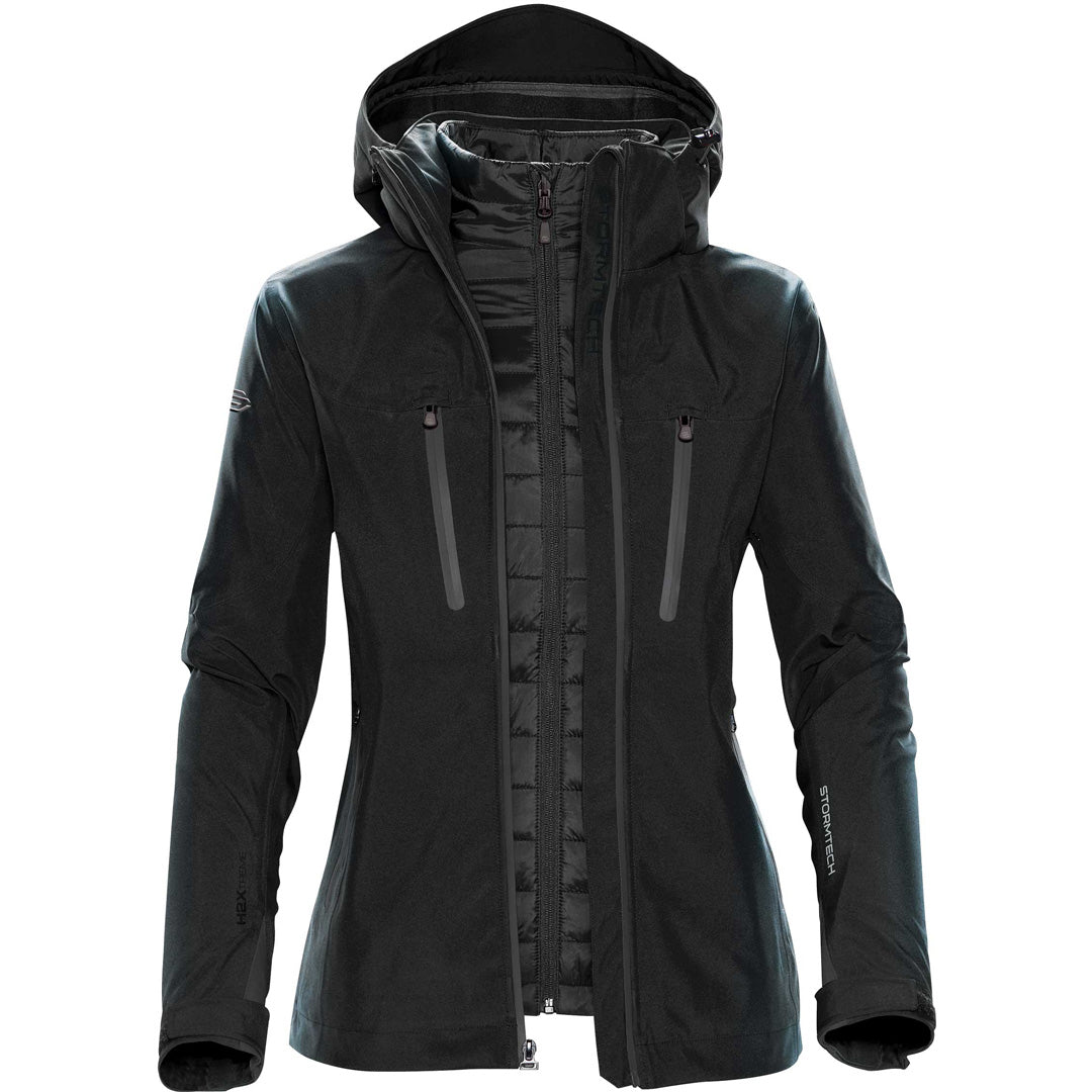 House of Uniforms The Matrix System Jacket | Ladies Stormtech Black/Grey
