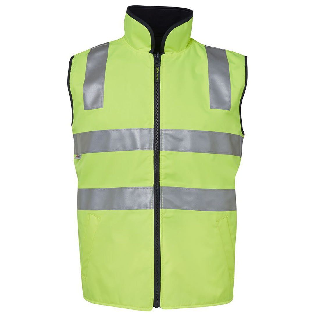 House of Uniforms The Hi Vis Reversible Vest | Day Night | Adults Jbs Wear Lime/Navy