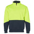 House of Uniforms The Hi Vis Collared Sweat | Mens Winning Spirit Yellow/Navy