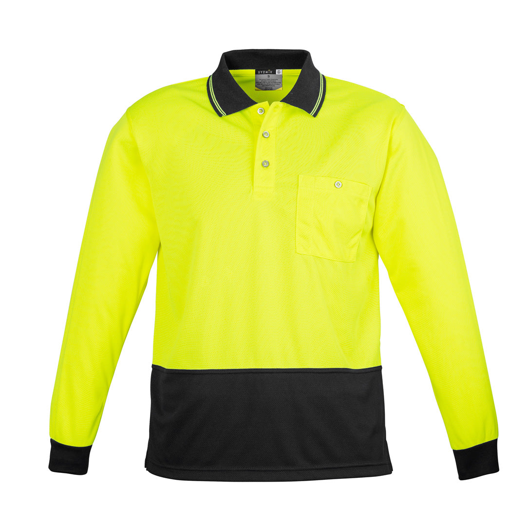 House of Uniforms The Alan Polo | Mens | Long Sleeve Syzmik Yellow/Black