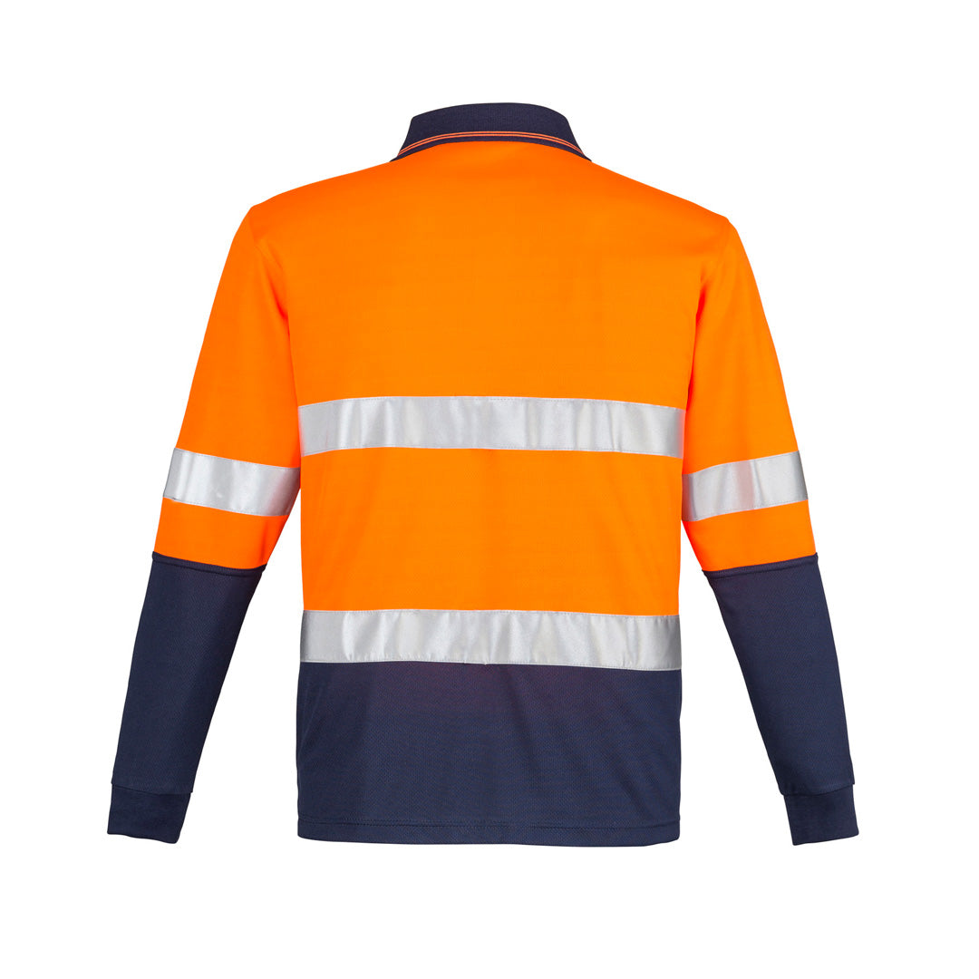 House of Uniforms The Hi Vi Spliced Polo | Long Sleeve | Hoop Taped Syzmik