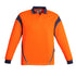 House of Uniforms The Aztec Polo | Mens | Long Sleeve Syzmik Orange/Navy
