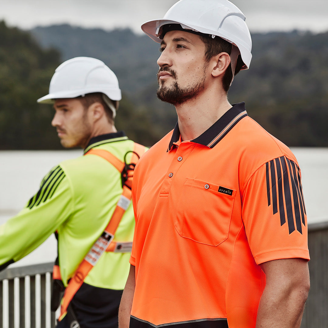 House of Uniforms The Flux Hi Vis Polo | Mens | Short Sleeve Syzmik