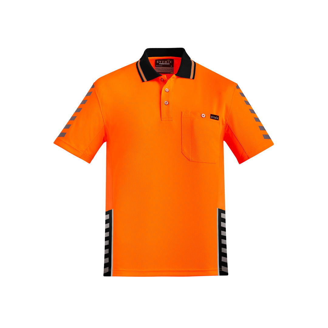 House of Uniforms The Komodo Polo | Mens | Short Sleeve Syzmik Orange/Black