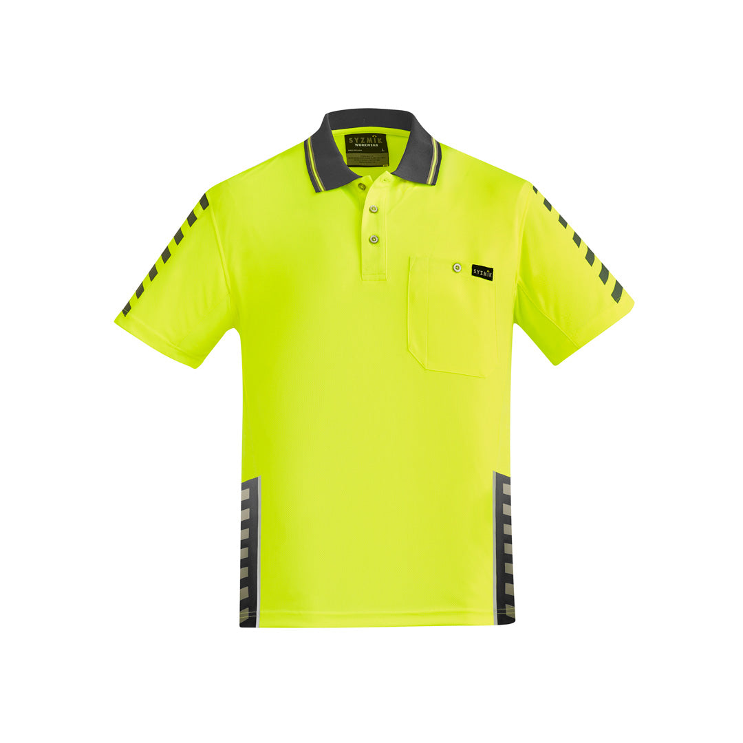 House of Uniforms The Komodo Polo | Mens | Short Sleeve Syzmik Yellow/Charcoal