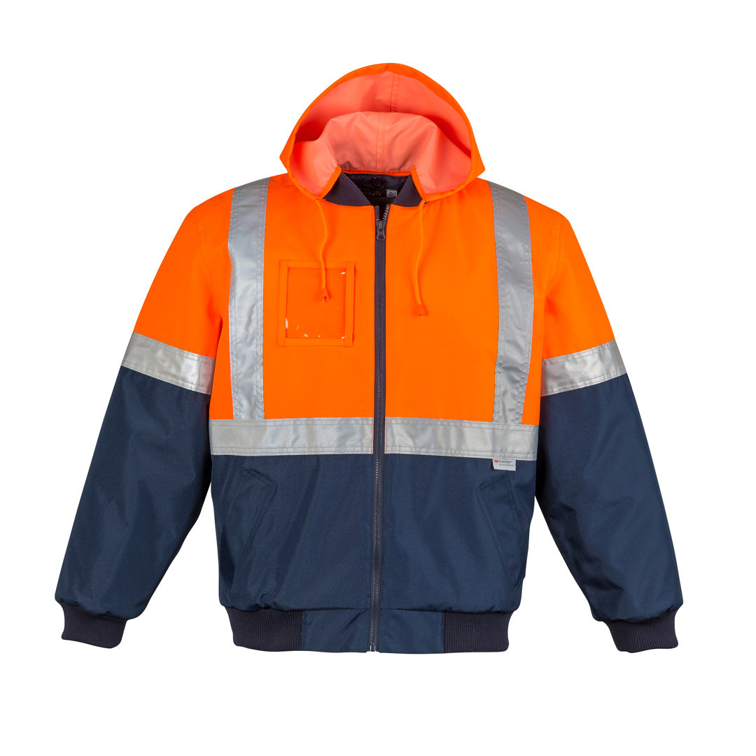 House of Uniforms The Lincoln Jacket | Mens | Taped Syzmik Orange/Navy
