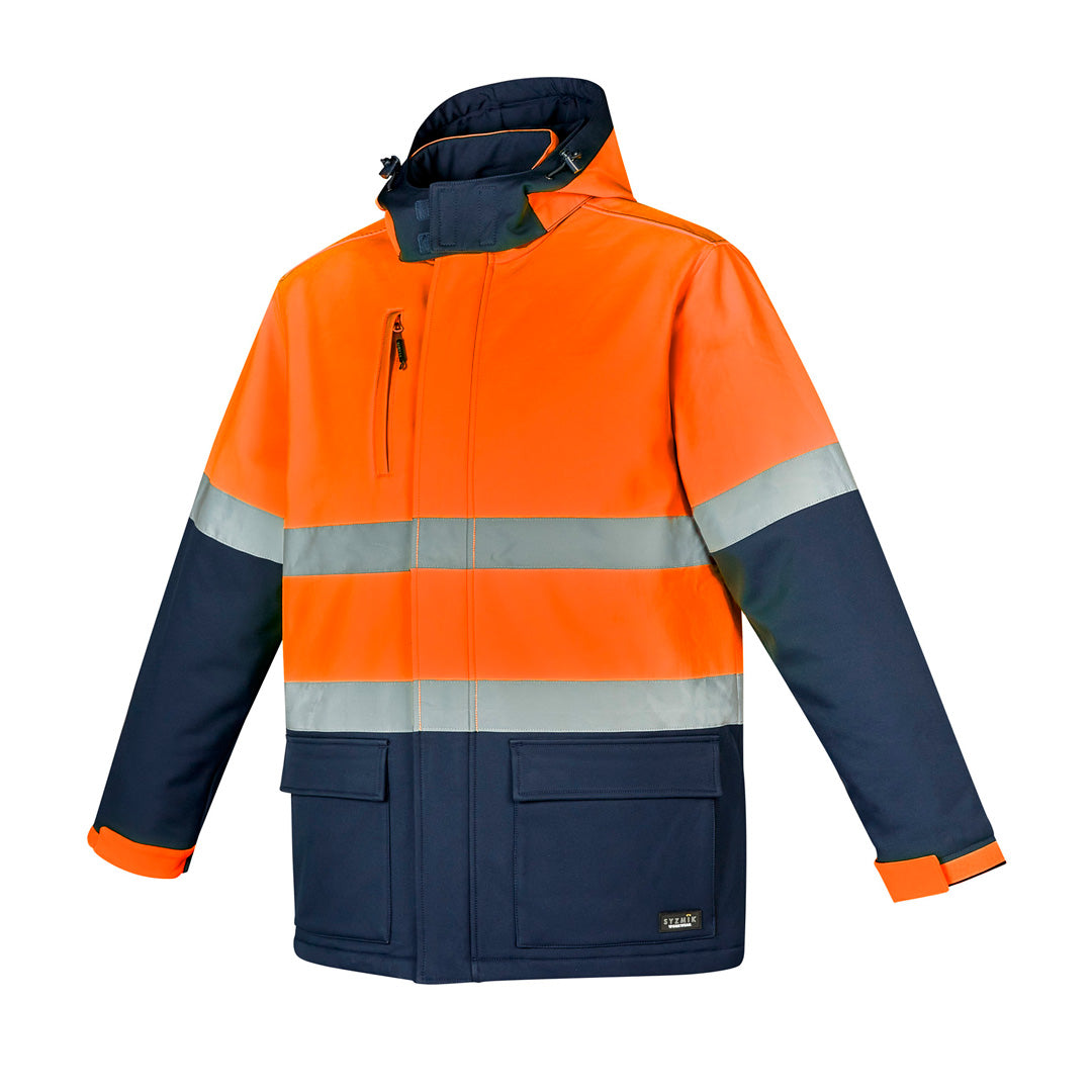 House of Uniforms The Hi Vis Antarctic Softshell Taped Jacket | Unisex Syzmik