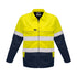 House of Uniforms The Hi Vis Cotton Drill Jacket | Unisex Syzmik Yellow/Navy