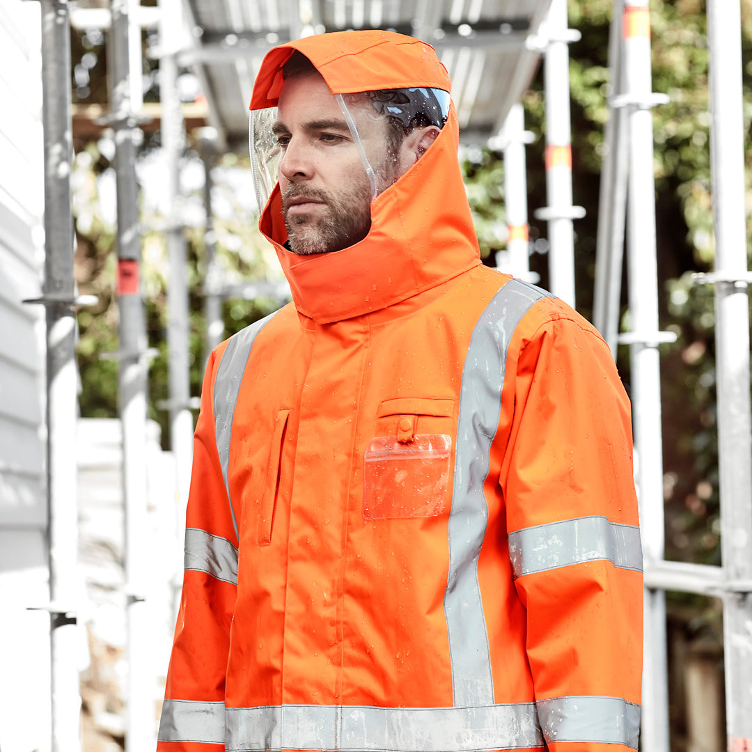 House of Uniforms The Hi Vis X Back Taped 4 in 1 Jacket | Unisex Syzmik