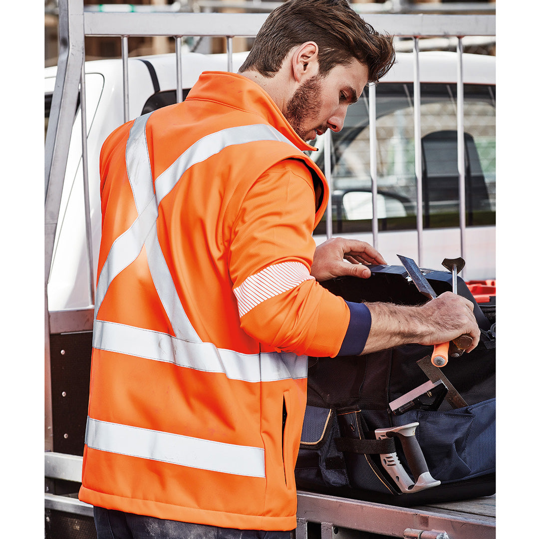 House of Uniforms The Hi Vis X Back Taped 2 in 1 Jacket | Unisex Syzmik