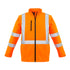 House of Uniforms The Hi Vis X Back Taped 2 in 1 Jacket | Unisex Syzmik Orange