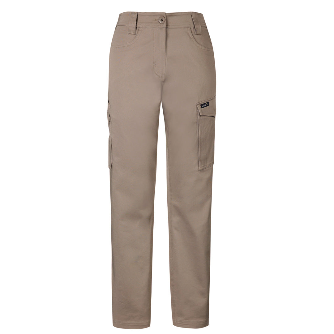 House of Uniforms The Essential Stretch Cargo Pant | Ladies Syzmik Khaki