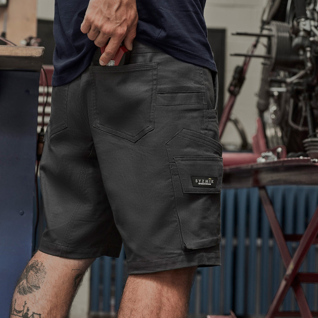 House of Uniforms The Rugged Cooling Stretch Short | Mens Syzmik