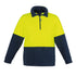 House of Uniforms The Hi Vis Half Zip Fleece Jumper | Unisex Syzmik Yellow/Navy