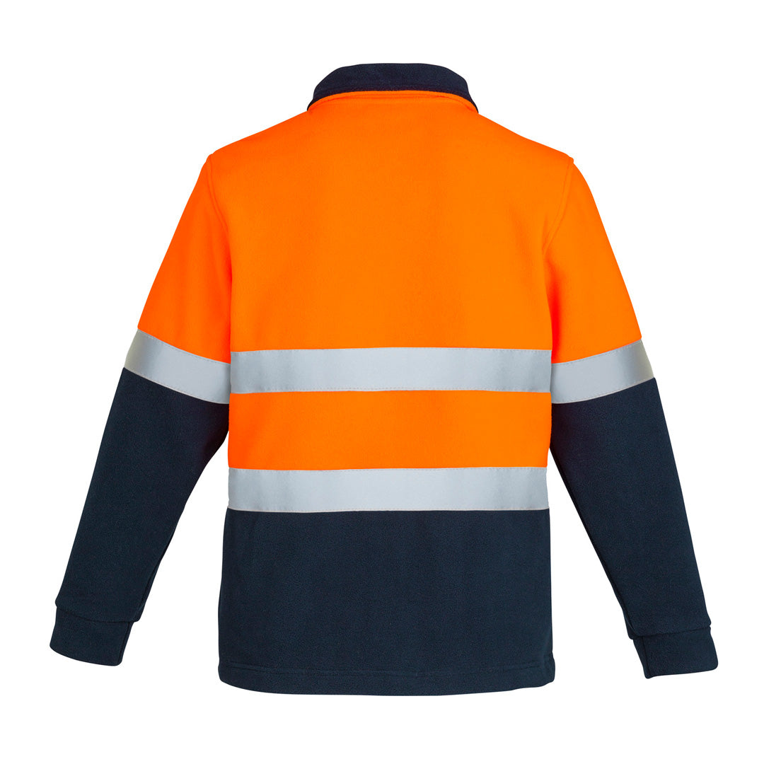 House of Uniforms The Hi Vis Hooped Tape Polar Fleece Jumper | Mens Syzmik