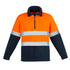 House of Uniforms The Hi Vis Hooped Tape Polar Fleece Jumper | Mens Syzmik Orange/Navy