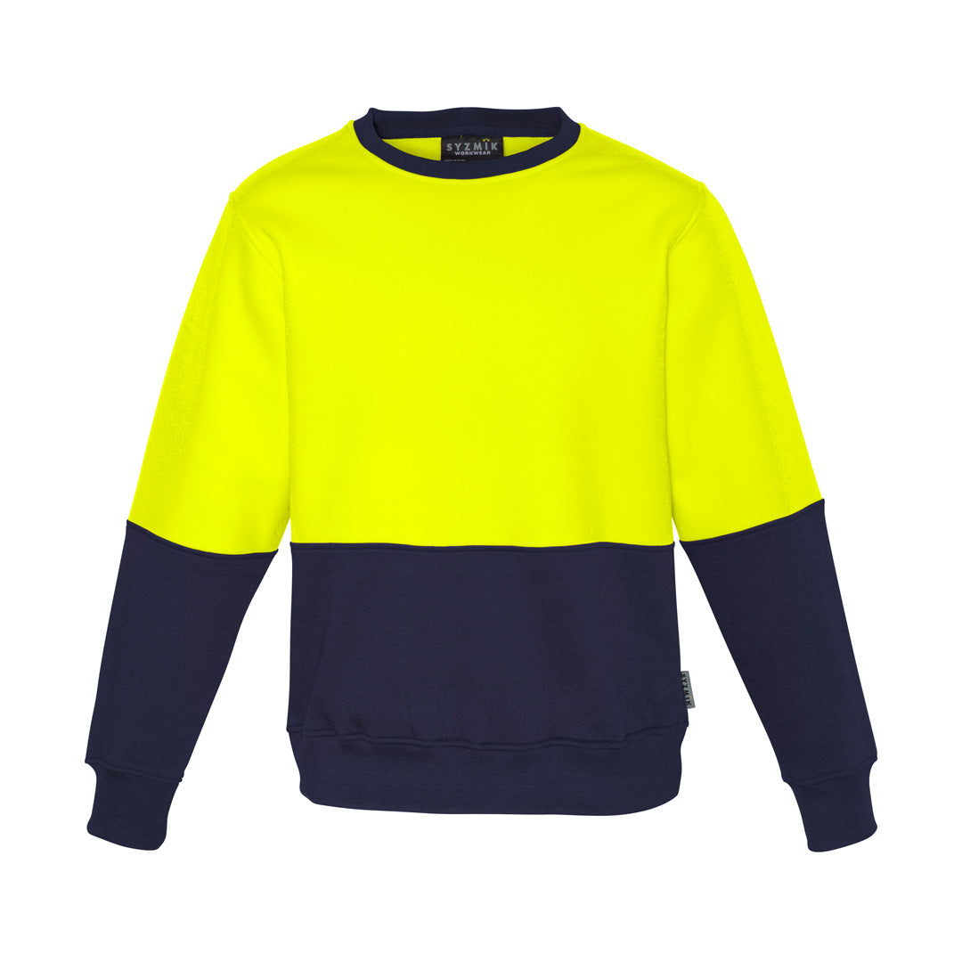 House of Uniforms The Ross Crew Jumper | Mens Syzmik Yellow/Navy