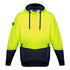 House of Uniforms The Hi Vis Textured Jacquard Hoodie | Pullover | Unisex Syzmik Yellow/Navy