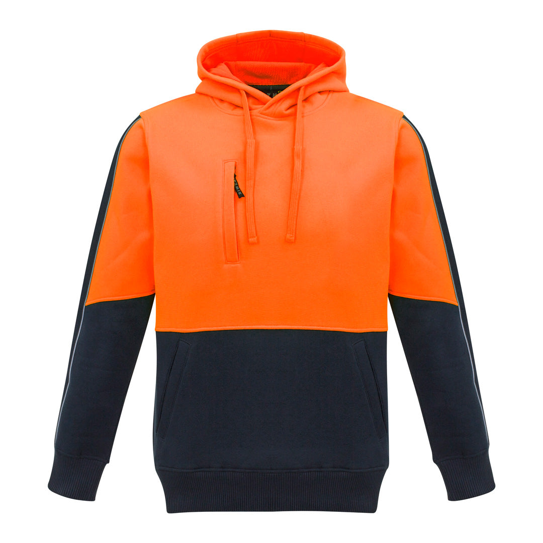 House of Uniforms The Grant Hoodie | Mens | Pullover Syzmik Orange/Navy