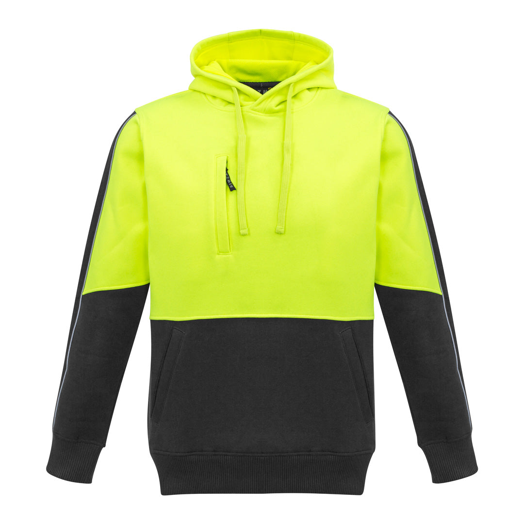 House of Uniforms The Grant Hoodie | Mens | Pullover Syzmik Yellow/Charcoal