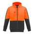 House of Uniforms The Grant Hoodie | Mens | Zip Through Syzmik Orange/Charcoal