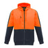 House of Uniforms The Grant Hoodie | Mens | Zip Through Syzmik Orange/Navy