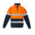 House of Uniforms The Justin Jumper | Mens | 1/4 Zip Taped Syzmik Orange/Navy