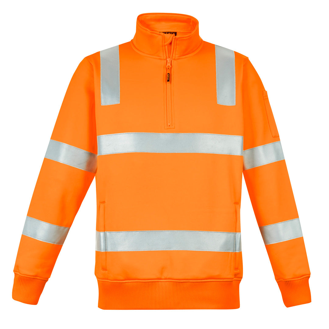 House of Uniforms The Hi Vis Vic Rail 1/4 Zip Jumper | Unisex Syzmik Orange