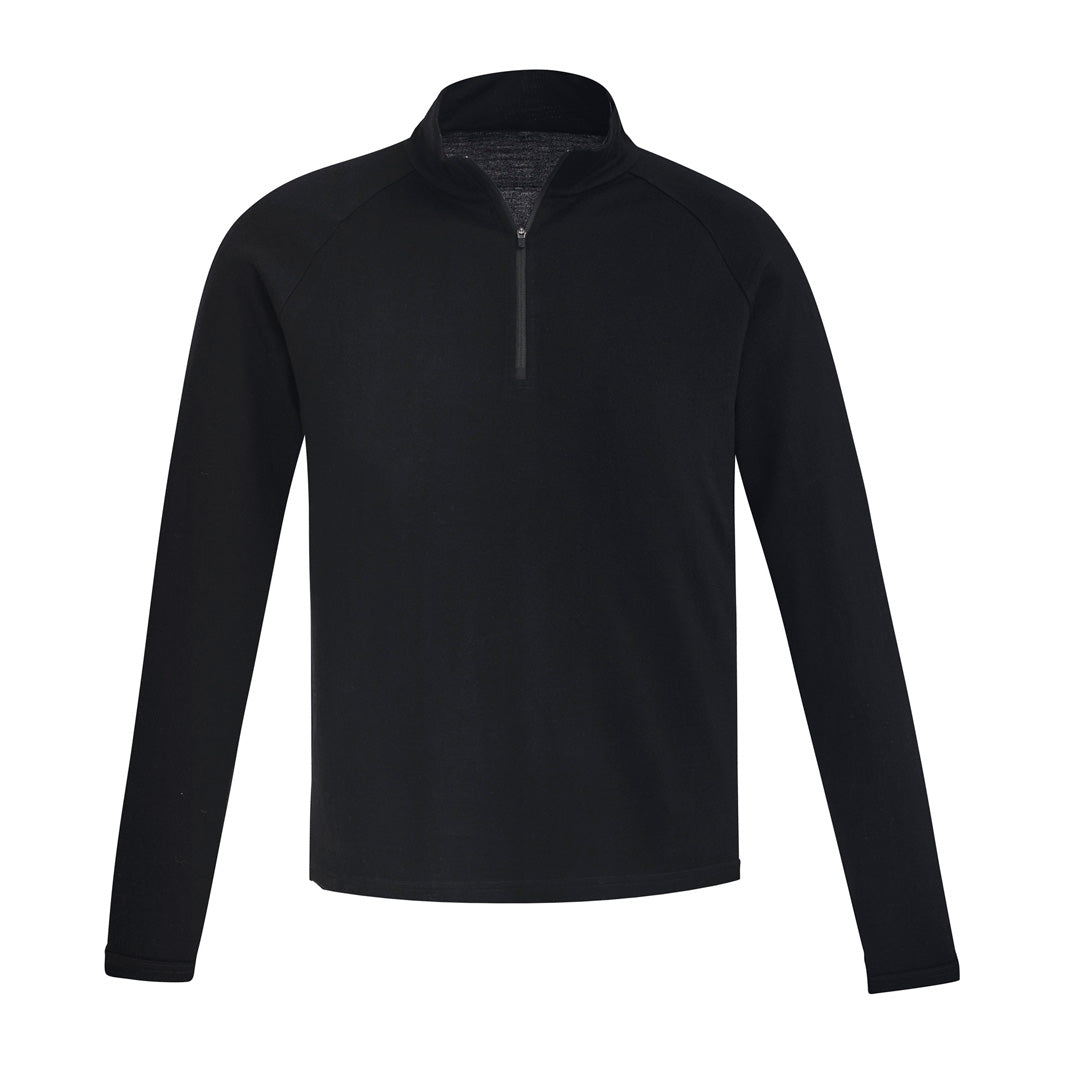 House of Uniforms The Merino Wool Mid-Layer Pullover | Mens Syzmik Black
