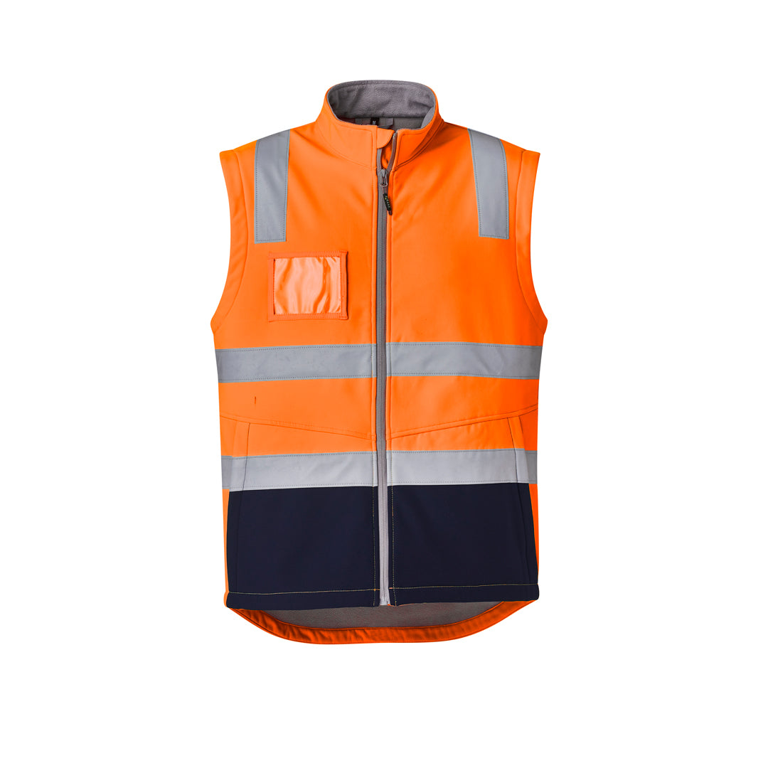House of Uniforms The Brendan Vest | Mens | Taped Syzmik Orange/Navy