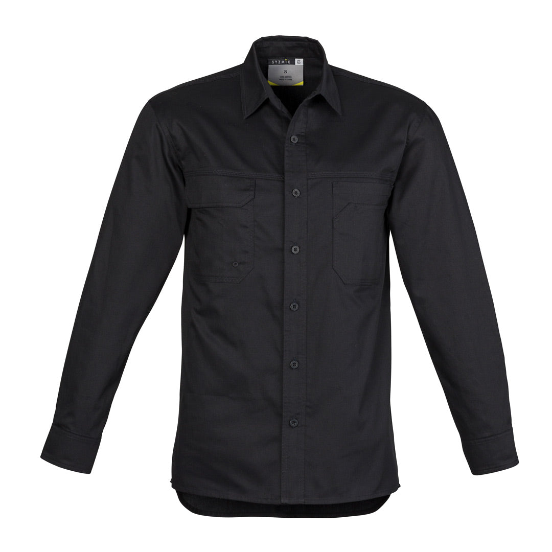 House of Uniforms The Scott Shirt | Mens | Short and Long Sleeve Syzmik Black