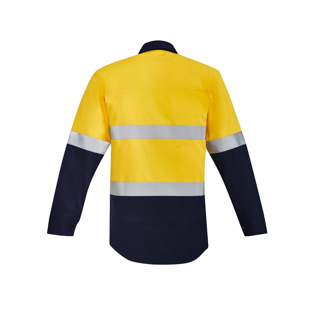House of Uniforms The Julian Shirt | Adults | Hi Vis Taped | Flame Resistant | Closed Front Syzmik